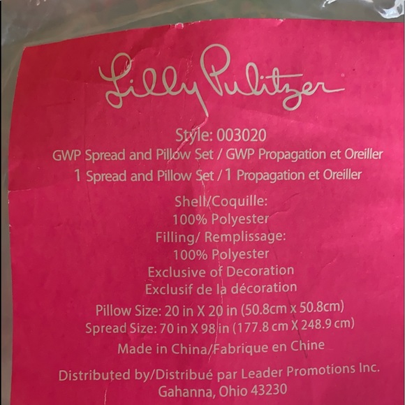 lilly throw blanket & pillow - Picture 2 of 2